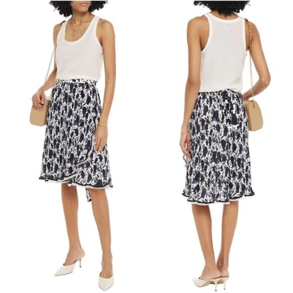 Tory Burch Quincy Skirt‎ Neutral Happy Times Size 10 NWT - Picture 3 of 8